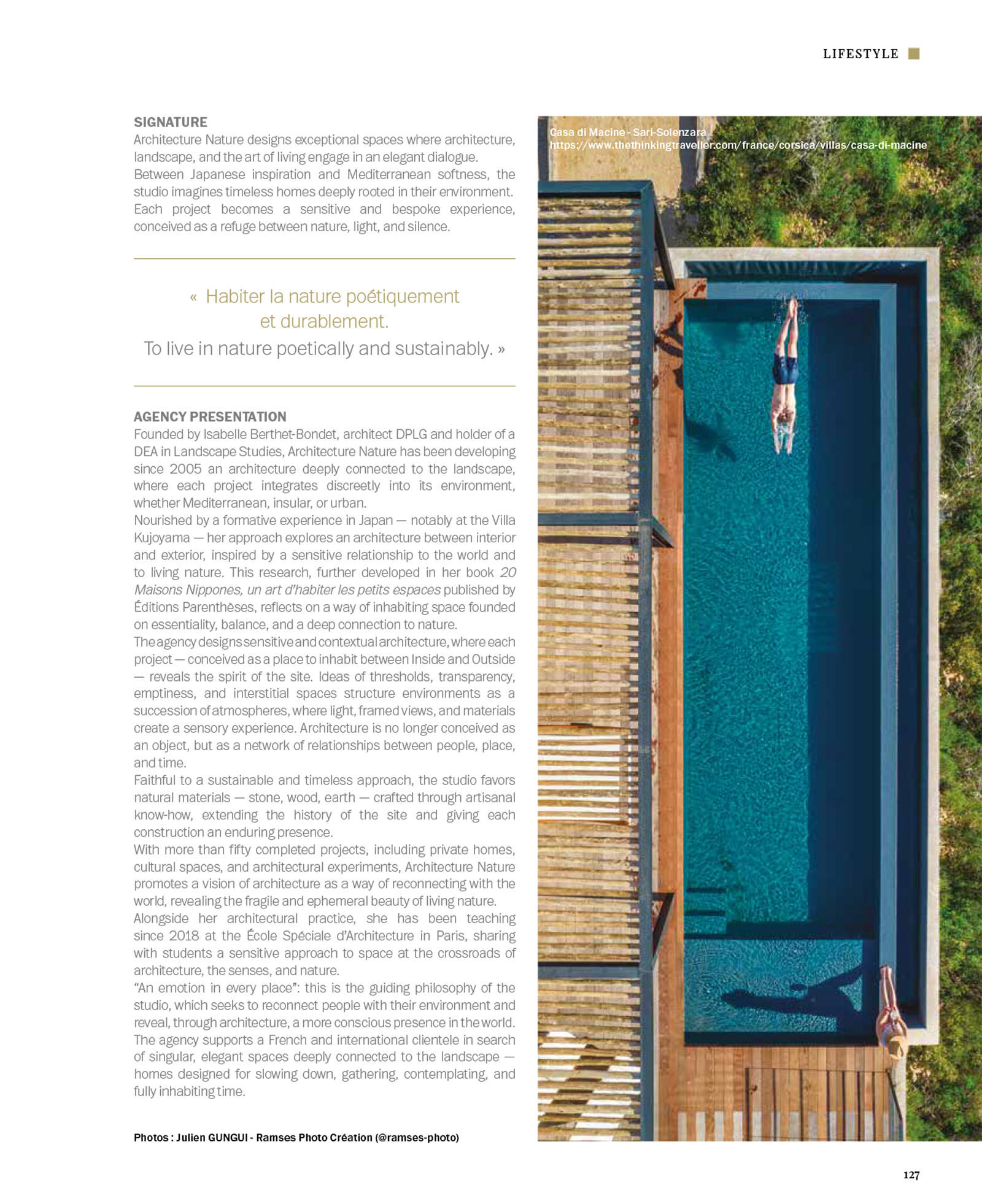 Architecture Nature - villa avec piscine